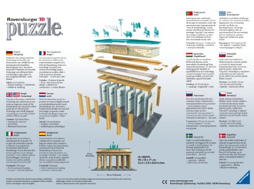 Ravensburger Brandenburg Gate Building 3D Puzzle (324 Pieces)