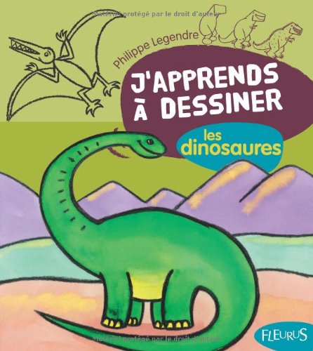 couverture de : J'apprends &agrave; dessiner les dinosaures