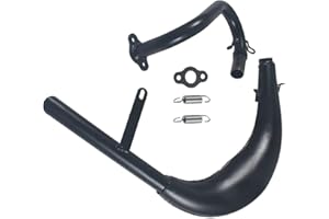 MACHSWON Split Pipe Exhaust with Gasket & Springs for 50cc 80cc Bike Gas Engine Motor Parts Improve Performance - Durable and Easy to Install