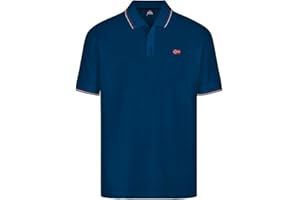 NORWAY NAUTICAL SCHOOL Polo Norway Uomo a Manica Corta, Colletto giricollo con righino in Contrasto, 100% Cotone