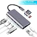 Produktbild HUAXING USB C Hub, 8 in 1 Typ C Adapter mit HDMI-Port, Gigabit Ethernet-Port, USBC Power Delivery, 2 USB 3.0 Ports, SD-Card-Reader, kompatibel für USB-C-Geräte