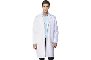 Icertag Blouse de Laboratoire, Blouse de médecin, Blouse de médecin pour Femme, Blouse Blanche pour Femme, Adaptée aux étudiants, Laboratoire Scientifique, Infirmière, Cosplay