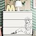 Produktbild Grandora W5247 Wandtattoo Manga Mädchen passend für IKEA HEMNES und MALM Kommode braun