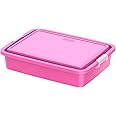Cosmoplast 15L Lockbox Storage Box, Translucent Pink, L 51 X W 38.5 H 11 cm