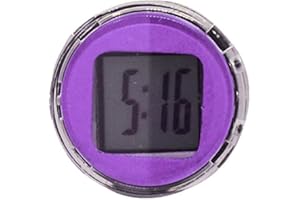 DTREEL Mini reloj impermeable para motocicleta, relojes digitales impermeables, motocicleta adhesiva, reloj de coche para salpicadero, mini relojes de ventilación de coche pequeños, para bicicleta,