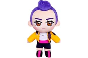 HGWOPGASD Kpop Demon Hunters Kpop Demon Hunters Peluche Tigre Violet, Raton Laveur Mignon et Original, Cadeau Créatif pour Enfants B