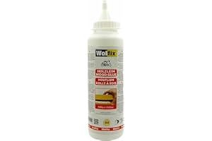 Wolfix Colle a Bois Extra Forte 500g D3 PVA Super Glue - Résistante à l'Eau et à Séchage Rapide - Colle à Bois PVA, de montage - Convient pour le bois, les panneaux de fibres dures, le film, le MDF