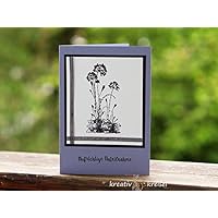 Trauerkarte, schwarze Blumen, mit grauen und schwarzen Bändern, mit Kuvert, handgefertigt/handmade, Beileidskarte, Kondolenz