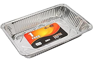 ORION STATIONERY Orion Best House 5 pcs Rectangular Aluminium Foil Baking Trays - Disposable Containers for Food Storage, Baking, Roasting, Takeaway and Party (L 43 X W 31 X H 8 cm)