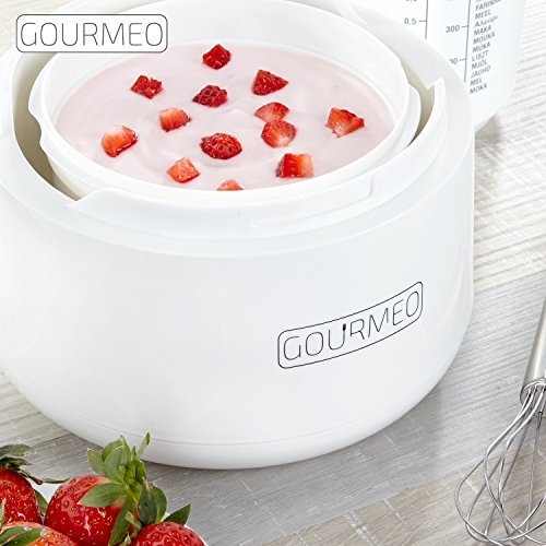 GOURMEO Premium Joghurtbereiter für Natur-Joghurt, Soja-Joghurt oder Quark | 1 Liter Fassungsvermögen, ohne Strom, einfache Reinigung | 2 Jahre Zufriedenheitsgarantie | Joghurt-Maker, Yoghurt-Bereiter, Joghurt-Gefäß, Yoghurt-Maker - 4