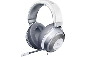 Razer Kraken - Casque Gaming Filaire Multiplateforme (Haut-parleurs de 50 mm, Microphone Rétractable Unidirectionnel, Câble de 3.5mm avec Commandes) Blanc Mercury
