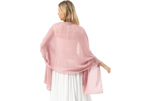 bridesmay Foulard d'été pour femme - Étole festive pour robe de soirée, mariage - En mousseline de soie