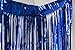 SUNBEAUTY Big 3ft x 8ft Fringe Foil Curtain Party Tinsel Backdrop Party Wedding Decoration (Blue)