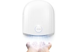 interhasa! Commercial Hand Dryer, Automatic Electric Hand Dryer 1800W High Speed Hand Dryer for Commercial & Home, Low Noise (White)