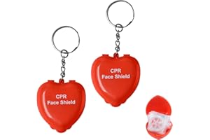 PHCOZY 2 Pcs Schlüsselanhänger Notfall Kit HLW Gesichtsschutzmaske Taschenmaske Zur Herz Lungen Wiederbelebung mit Einwegventil Tragbarer HLW Atembarrieren-Gesichtsschutz