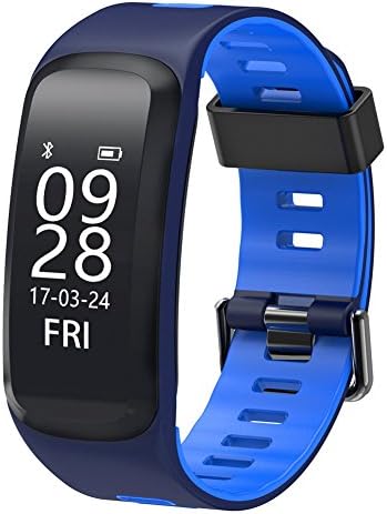 IP68 Waterproof Sports Fitness Tracker - Feeleye Ai01 Heart Rate BT4.0 Bracelet with Air-Pressure Pedometer Calorie Blood Oxygen for Android / IOS, iPhone 8, iPhone X - Blue
