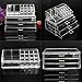 New Cosmetic Jewellery Rack Makeup Organizer Box Case Clear 3 Storage Drawers (3 layers 24.2x19.3x15cm)