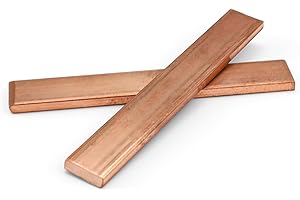 Barra Plana de Cobre, JANDH 2 piezas de Placa de Cobre, Placa de Cobre puro de 100 mm x 15 mm x 4 mm, Buena Conductividad, adecuada para la Industria Eléctrica