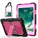 Produktbild SEYMAC Robuste Schutzhülle für iPad Mini, iPad Mini 2, iPad Mini 3, stoßfest, Tropfschutz, 3 Schichten, mit ausklappbarem Ständer und Schulterriemen Pink pink/schwarz