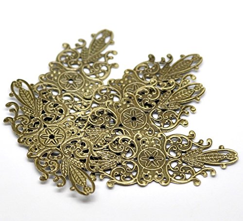 30 Deko – Ornament – Platten f. Schmuck + Dekoration, 8,5 x 3,4 cm - 3