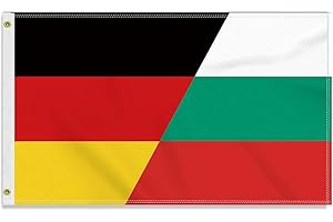 PETITE PINE Große 90×150 CM Deutschland Bulgarien Flagge, großes 150D Deutsch Bulgariens Freundschafts banner,Strapazierfähige Deutschlandfahne Doube-Seitendruck Dekor Messingösen large Bulgaria