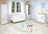 Polini Kids Kombi-Kinderbett Basic Jungle 140×70 mit Motiven weiß-orange,1184-1 - 7