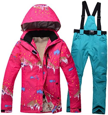 Tongzemeng Winter Women And Men Warm Thicken Breathable Snow Suit Sets Windproof Waterproof Ski Jacket+Pants XXXL Color 2