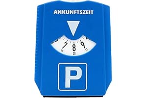 ZIRANEE Parking Disc with 24-Hour Display,Parking Timer European Parking Clock 24-Hour Time Display and Ice Scraperl for Car Winter Packing
