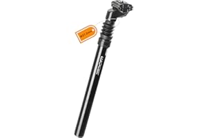 JFOYH Tija de sillín de bicicleta con suspensión de 27,2 / 30,4 / 30,9 / 31,6 mm – aluminio amortiguador tija de sillín con suspensión ajustable para MTB, bicicleta eléctrica, bicicleta de ciudad, BMX y