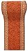 Produktbild Läufer Teppich Flur - Modern Muster - Rückseite aus Gummi Anti-Rutsch - Kurzfloor Teppichläufer nach Maß - " GEL-MAX " Kollektion Braun Orange 100 x 225 cm