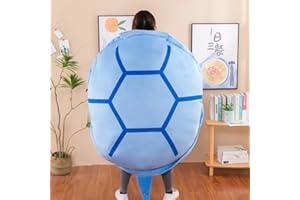 ZINSALE Turtle Power Shell Coussin géant en forme de tortue portable et portable en forme de coquillage de tortue Jouet en peluche amusant Cadeau pour enfants et adultes (bleu, 120 cm)