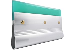 TOOLOFLIFE Siebdruck-Rakel, Aluminium-Tintenschaber für Siebdruck, 75 Durometer Siebdruckrakel, 1 Stück (V-Cut, 20cm)