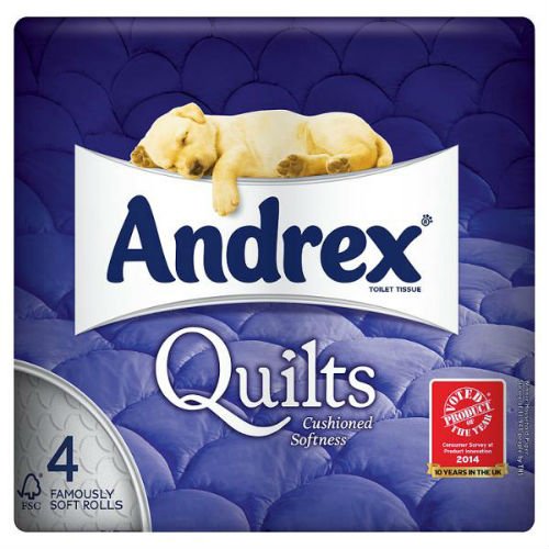Preisvergleich Produktbild Andrex Quilts Toilettenpapier 4 Rollen Fall von 10