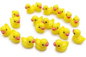 Armena Mini Tierfiguren 20 Enten Garten Ornamente 1.2x1.75cm, Gelb