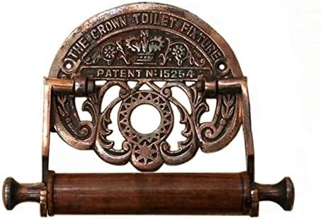 The Crown Fixture Antique Toilet Roll Holder Copper Iron Antique Copper