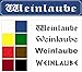 Produktbild Schild - Weinlaube - Straßenschild Design - 52x11cm - 8 Farben + 4 Schriften + Bohrlöcher Aufkleber Hartschaum Aluverbund -S00215-029