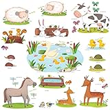 wandsticker tiere groß ZUM SELBERMACHEN & EINFACHES ABZIEHEN UND AUFKLEBEN - Kleben Sie Ihre Abziehbilder schnell auf, ohne ein Durcheinander zu verursachen. Zeit für eine Veränderung? Einfach entfernen und neu positionieren, ohne klebrige Rückstände an der Wand zu hinterlassen.