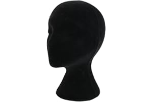 GEMINI_MALL Tête de mannequin femme en mousse de polystyrène avec Support pour perruque/lunettes/chapeau
