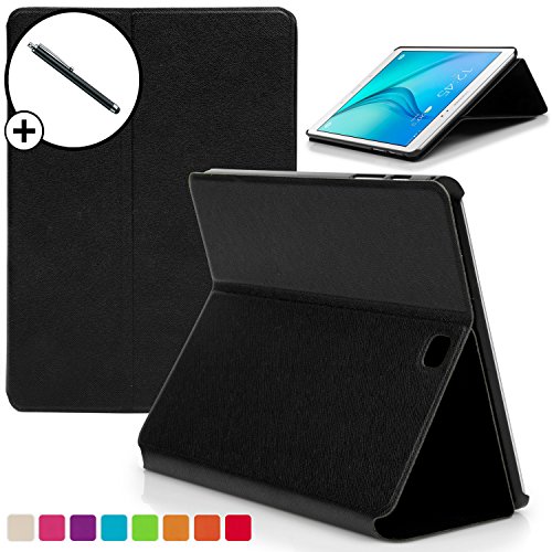 Forefront Cases® Neue Leder Hülle / Tasche / Case / Cover für Samsung Galaxy Tab A 9.7 SM-T550 (Mai 2015) - Rundum-Geräteschutz und intelligente Auto-Sleep-Wake-Funktion mit 3-JAHRES-GARANTIE VON FOREFRONT CASES - inkl. Eingabestift
