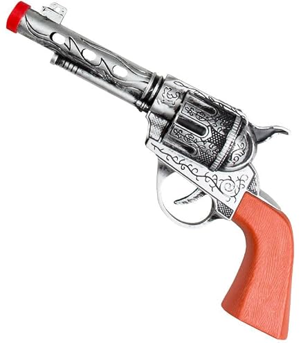 Revolver jouet noir et marron 28 cm