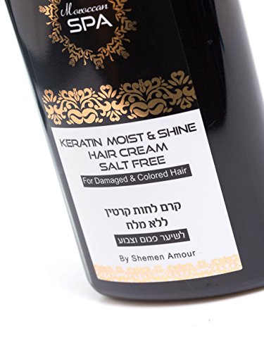 Shemen Amour Totes Meer Mineralien Moroccan SPA Treatment Shampoo Keratin und Moroccan Arganöl für coloriertes, beschädigte, gefärbte, chemisch behandeltes Haar. Ohne Parabene und Sulfate 500ml + Gratis Geschenk – Proben - 2