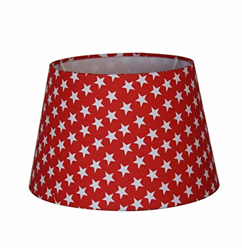 Lampenschirm 20cm Rot Sterne