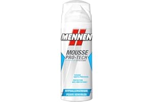 MENNEN - Mousse à Raser Homme Pro-Tech Système Hypoallergénique pour Peaux Fragiles - 250 ml