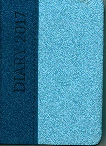 TALLON 2017 WEEK TO VIEW POCKET PADDED DIARY, DARK &amp; LIGHT BLUE - LEATHERETTE - 1829 BLUE