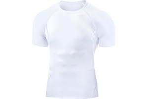 Towintec Maglietta a Compressione da Uomo, Allenamento Sport Maniche Corte Cool Dry Traspirante Asciugatura Rapida Maglia a Manica Corta per Correre Jogging Fitness Palestra