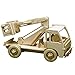 Produktbild matches21 Holz Bausatz Hubwagen 78-tlg. 24x10 cm Steckbausatz f. Kinder Holzbausatz