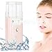 Produktbild Beweglicher Nano Spray Gesicht, Nano Nebel Zerstäuber mit dem ZweilochhandIonen Gesichtszerstäuber Gesichts Dampfer Täglicher Feuchtigkeitscreme für starkes tiefes Befeuchten, Make up, Gesichtswasser