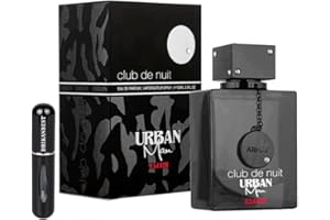 DRIKANBEST Perfume Club De Nuit Urban Man Elixir | Perfume Original De 105ml | Practico Y Elegante Atomizador De 5ml Recargable | Fragancia Cítrico, Aromáticas Duradera Y Atractiva