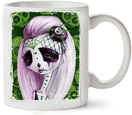 Green Skull Lady Classic Tea Coffee Mug
