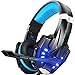 Produktbild Stereo Gaming-Headset (G9000 Für PS4, PC, Xbox One, Kapselgehörschützer mit Mikrofon, Lichter LED, Kopfhörer, Schweren und Kopfhörer Blau Blau